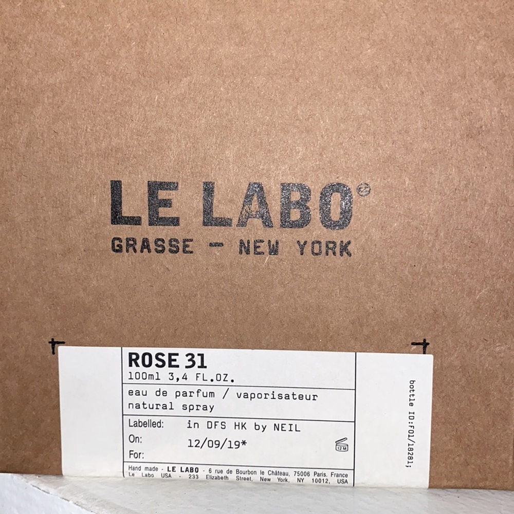 LE LABO ROSE 31 NIB